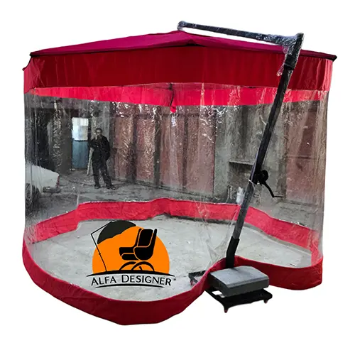 خرید سایبان چتری قطر ۴ همراه کاور زمستانی | قیمت روز